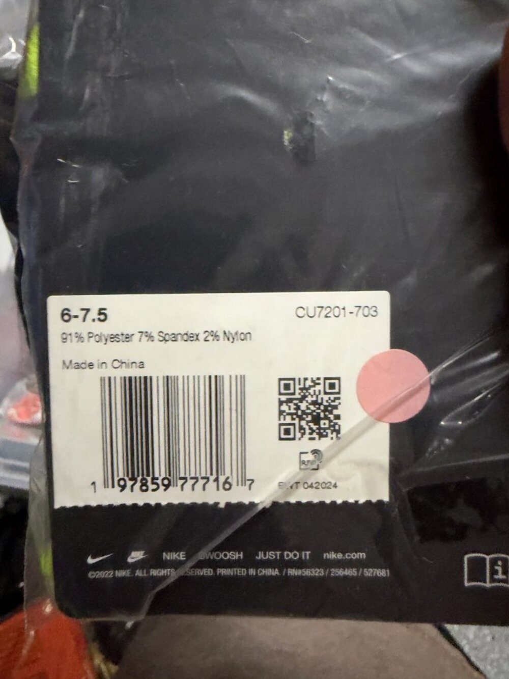 Nike Spark Lightweight Socks 6-7.5 NWT CU7201-703